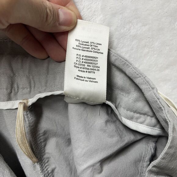 Wilfred Aritzia Allant Cropped Tie-waist Linen Blend Trousers Womens Sz 4 Pants - Picture 7 of 14